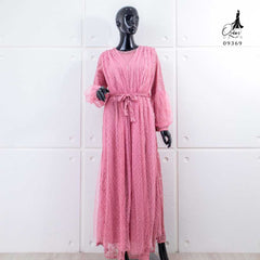 GAMIS OZIAS BROKAT 09369 LD 105 I Gamis Tangan Balon I Gamis Formal Nyaman Panjang Mewah