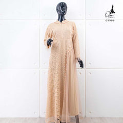 GAMIS OZIAS BROKAT KAGURA PREMIUM 09906 LD 105 I Gamis Muslimah Busui Friendly I Gamis Pesta Cantik Nyaman Panjang