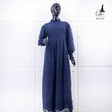 GAMIS OZIAS BROKAT LAURA 09545 LD 105 I Gamis Super Adem Simpel I Gamis Umroh Busui Friendly Nyaman Motif