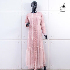 GAMIS OZIAS BROKAT 09466 LD 105 & 09858 LD 120 I Gamis Idul fitri I Gamis Wanita cantik  Muslim Nyaman