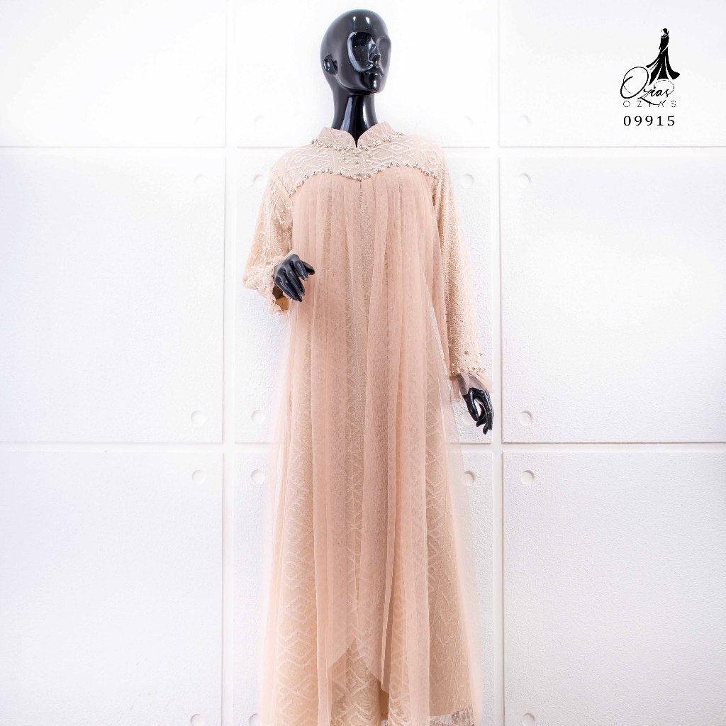 GAMIS OZIKO BROKAT IORA CEILO 09915 LD 105 dan LD 120 I Gamis Mewah Wisuda I Fashion Wanita Muslimah Nyaman Panjang Dress