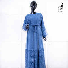 GAMIS OZIAS BROKAT FIMELA 09741 LD 105 & LD 120 I Gamis Tangan Balon I Gamis Kondangan Busui Friendly Nyaman Panjang Dress