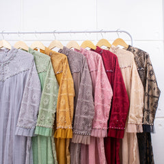 GAMIS OZIKO BROKAT ALICE 09914 LD 105 & LD 120 I Gamis Wisuda Premium I Gamis Pesta Wanita Panjang Nyaman 2XL