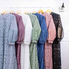 GAMIS OZIAS BROKAT BALIYA 09827 LD 105 I Gamis Pesta kondangan I Hijab Fashion Nyaman Panjang