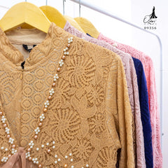 GAMIS OZIAS BROKAT IMPORT 09356 LD 105 I Gamis Wisuda Wanita Muslimah Nyaman Panjang