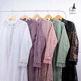 GAMIS OZIAS BROKAT HARUKA 3D 09870 I Gamis Ibu Dan Anak I Gamis Simpel Nyaman Panjang Muslim Dress