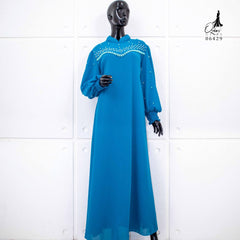 GAMIS OZIKO SIFON CERUTY POLOS 06429 LD 105 I Gamis Super Simpel I Fashion Muslimah Wanita Panjang Nyaman Santaic