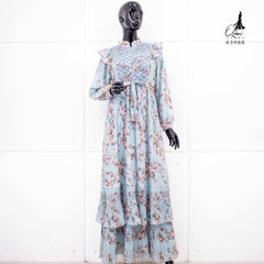 GAMIS OZIAS CERUTY SAKURA 03988 LD 105 I Gamis Fashion Busui I Gamis Kondangan Wanita Muslim Nyaman