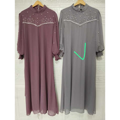 GAMIS OZIKO SIFON CERUTY POLOS 06429 LD 105 I Gamis Super Simpel I Fashion Muslimah Wanita Panjang Nyaman Santaic