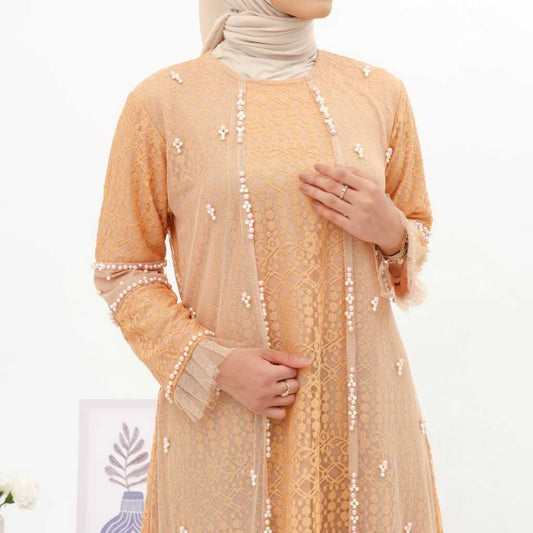 GAMIS OZIAS BROKAT FIMELA 09319 LD 105 I Gamis Remaja Dewasa I Pesta Kondangan Muslim Panjang