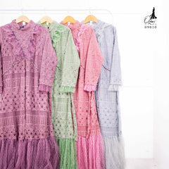 GAMIS OZIAS BROKAT BALIYA 09810 LD 105 I Gamis Pesta Kondangan I Gamis Wanita Muslimah Nyaman Santai