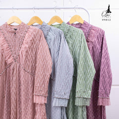 GAMIS OZIAS BROKAT ZIGZAG 09812 LD 105 I Gamis Pesta Muslimah I Fashion Muslim Busui Friendly Nyaman Panjang
