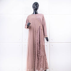 GAMIS OZIKO BROKAT IORA CEILO 09916 LD 105CM I Gamis Mewah Kondangan I Gamis Busui Friendly Muslim Nyaman