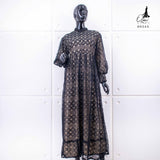 GAMIS OZIAS BROKAT LAURA 09545 LD 105 I Gamis Super Adem Simpel I Gamis Umroh Busui Friendly Nyaman Motif