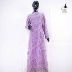 GAMIS OZIAS TILE BORDIR TWOTONE 03954 LD 105 I Gamis Pesta Mewah I Fashion Muslimah Dewasa Nyaman Fit