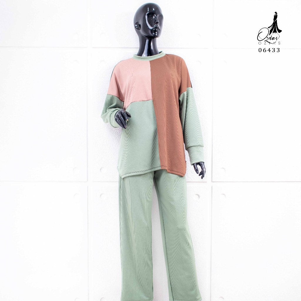 SETELAN KAOS OZIKO PREMIUM IMPORT 06433 I Stelan Wanita I Fashion Formal Nyaman Panjang