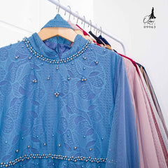 GAMIS OZIAS BROKAT FIORA 09963 LD 105 I Gamis Fashion Wanita I Gamis Kondangan Muslim Nyaman Panjang