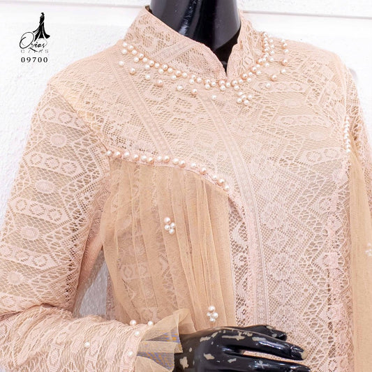 GAMIS OZIAS BROKAT PREMIUM 09700 LD 105 I Gamis Lebaran Dewasa I Gamis Pesta Cantik Muslim