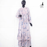 GAMIS OZIAS CERUTY SAKURA 03977 LD 105 I Gamis Kondangan Mewah I Busui Friendly Motif Muslim