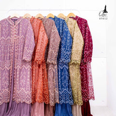 GAMIS OZIAS TILE 07012 LD 105 I Gamis Kondangan Mewah I Gamis Wisuda Cantik Muslim Nyaman
