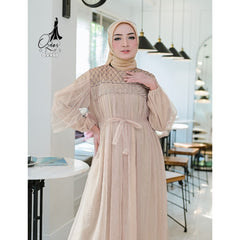 GAMIS OZIAS TILE POLOS 09988 LD 105 I Gamis Kondangan Wanita I Gamis Fashion Muslimah Panjang Santai