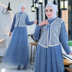GAMIS OZIAS BROKAT FIMELA 09998 I Gamis Kondangan Pesta I Gamis Wisuda Cantik