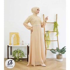 GAMIS OZIAS SIFON CERUTY 09483 LD 105 I Gamis Remaja Muslimah I Fashion Kondangan Nyaman Panjang