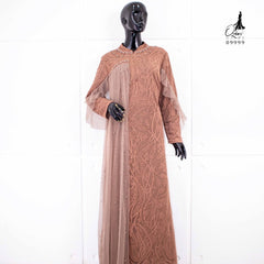 GAMIS OZIAS BROKAT AZURA 09999 LD 105 I Gamis Kondangan Simpel I Gamis Muslimah Wisuda Nyaman Panjang