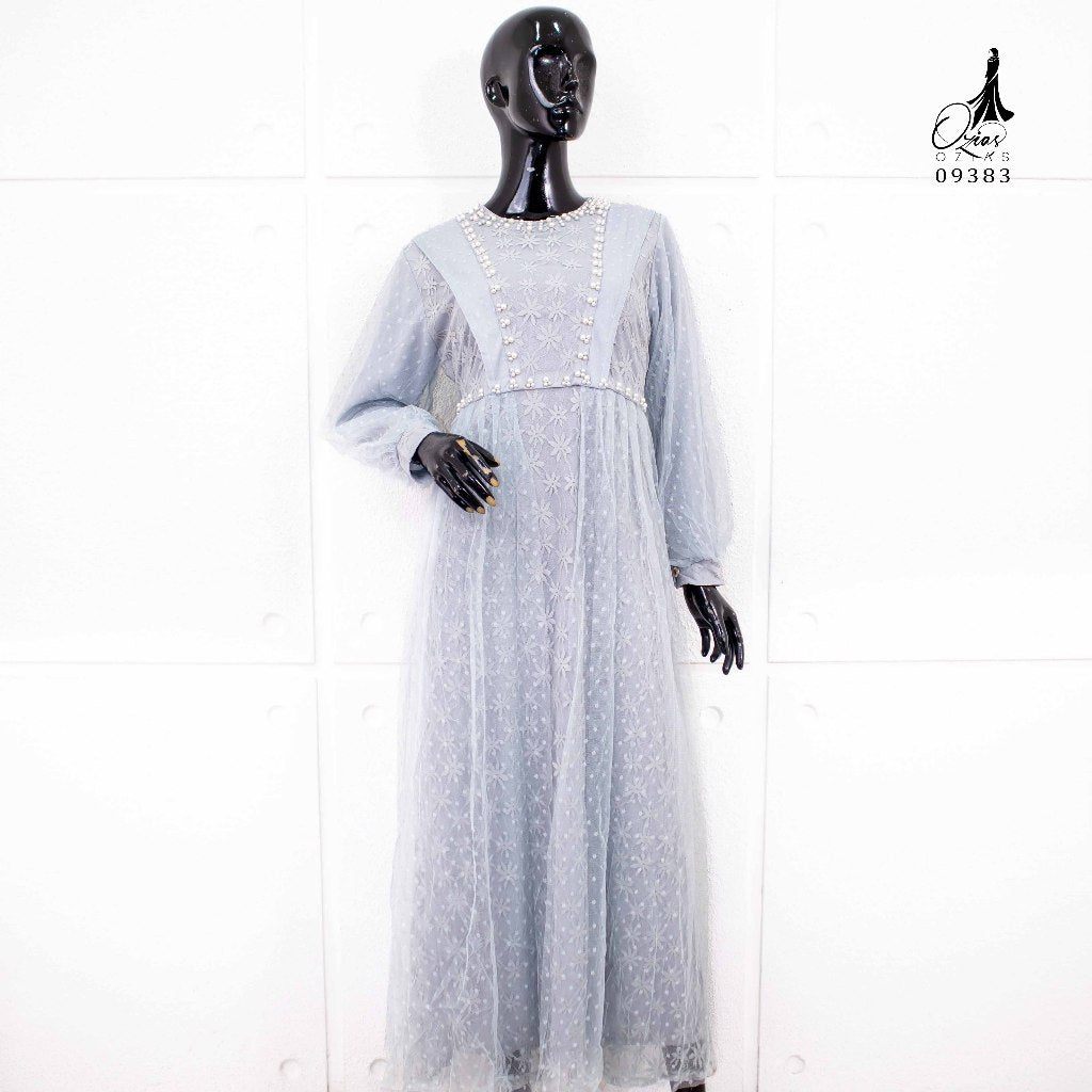 GAMIS OZIAS BROKAT 09383 LD 105 I Gamis Kondangan Remaja I Gamis Pesta Muslimah