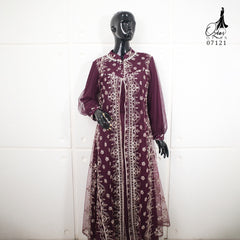 GAMIS OZIAS TILE NAMIRA 07121 LD 105 I Gamis Tile Bordir I Gamis Pesta Wanita