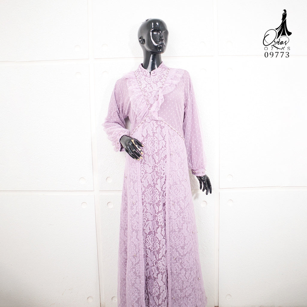 GAMIS OZIAS BROKAT IMPORT 09773 LD 105 I Gamis Fashion Remaja I Gamis Kondangan Dewasa
