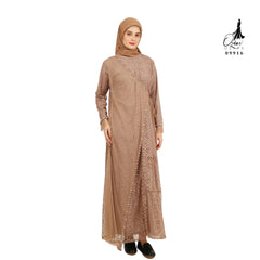 GAMIS OZIKO BROKAT IORA CEILO 09916 LD 105CM I Gamis Mewah Kondangan I Gamis Busui Friendly Muslim Nyaman