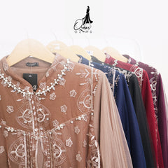 GAMIS OZIAS TILE NAMIRA 07121 LD 105 I Gamis Tile Bordir I Gamis Pesta Wanita