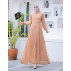 GAMIS OZIAS BROKAT 09503 LD 105 I Gamis Kondangan Fashion I Gamis Kondangan Busui Nyaman
