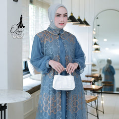 GAMIS OZIAS TILE NAMIRA 07045 LD 105 120 140 I Gamis Kondangan Mewah I Gamis Fashion Muslimah Nyaman 2XL 4XL