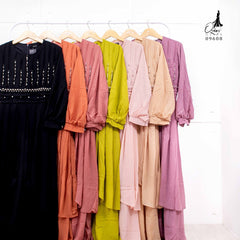 GAMIS OZIAS SIFON CERUTY 09608 LD 105 I Gamis Lebaran Simpel I Gamis Dewasa Remaja Muslim Nyaman