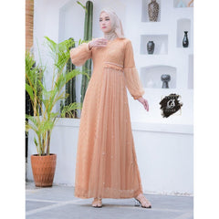 GAMIS OZIAS BROKAT 09503 LD 105 I Gamis Kondangan Fashion I Gamis Kondangan Busui Nyaman