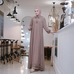 GAMIS OZIAS CERUTY 10004 LD 105 I Gamis Kondangan Cantik I Gamis Simpel Kondangan Dewasa Nyaman