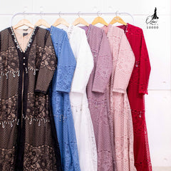 GAMIS OZIAS BROKAT ALYA 10000 LD 105 I Gamis Kondangan Rompi I Gamis Fashion Muslimah Panjang