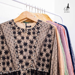 GAMIS OZIAS BROKAT 09383 LD 105 I Gamis Kondangan Remaja I Gamis Pesta Muslimah