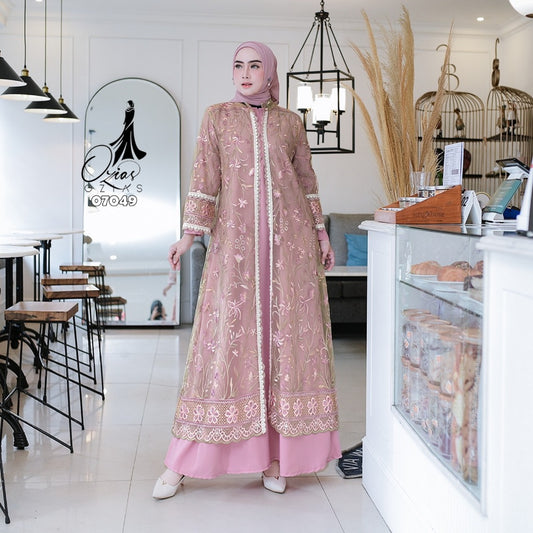 GAMIS OZIAS MARBELLA 07049 LD 105 I Gamis Kondangan Mewah I Gamis Wanita Muslimah Syari