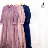 GAMIS OZIAS BROKAT KAGURA 09879 LD 105 I Gamis Super Cantik I Gamis Fashion Muslim Wanita Santai Nyaman Fit Panjang