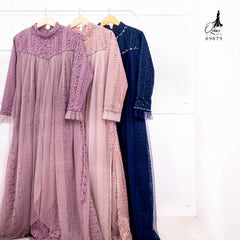 GAMIS OZIAS BROKAT KAGURA 09879 LD 105 I Gamis Super Cantik I Gamis Fashion Muslim Wanita Santai Nyaman Fit Panjang