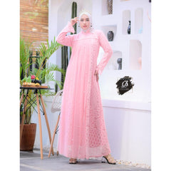 GAMIS OZIAS BROKAT 09559 LD 105 I Gamis Kondangan Simpel I Gamis Fashion Muslimah