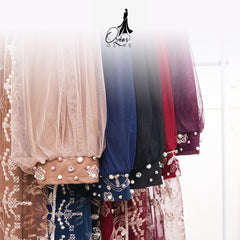 GAMIS OZIAS TILE NAMIRA 07121 LD 105 I Gamis Tile Bordir I Gamis Pesta Wanita