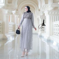 GAMIS OZIAS TILE 07115 LD 105 I Gamis Tile Bordir I Gamis Pesta
