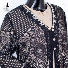 GAMIS OZIAS BROKAT ALYA 10000 LD 105 I Gamis Kondangan Rompi I Gamis Fashion Muslimah Panjang