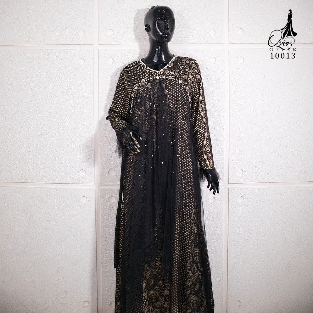 GAMIS OZIAS BROKAT 10013 LD 105 I Gamis Brokat Premium I Gamis Santai Wanita