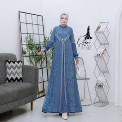 GAMIS OZIAS BROKAT ALYA 10012 LD 105 I Gamis Brokat Premium I Gamis Santai Wanita