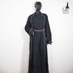 GAMIS OZIAS JETBLACK 09659 LD 120 I Gamis Fashion Muslimah I Abaya Lebaran Dress Hitam 2XL